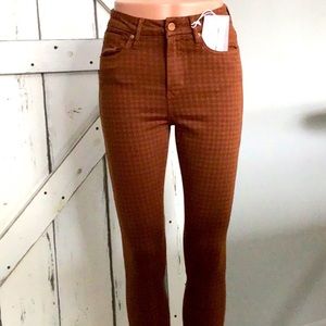 Houndstooth skinny jeans